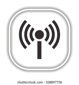 The wireless network.  Modern design flat style icon