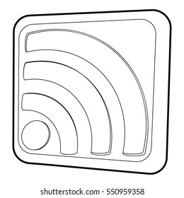 Wireless network sign icon. Isometric 3d illustration of wireless network sign vector icon for web