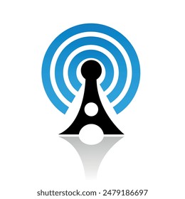 Clipart de Vector de iconos de señal de red inalámbrica