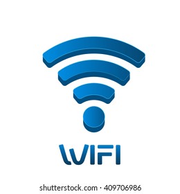 Wireless Network Signal Logo. Vector graphic design