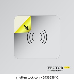 The wireless network , sticker  self-adhesive paper. Vector illustration EPS  8