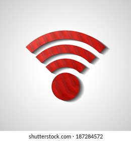 Wireless network symbol, abstract style illustration