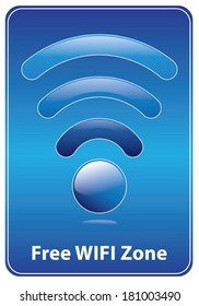 Wireless Network Symbol glass blue light~~