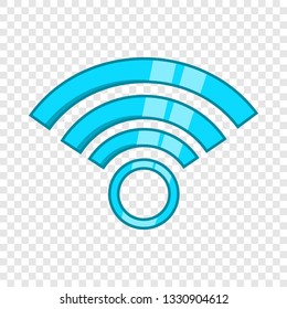 Wireless network symbol icon in cartoon style on a background for any web design 