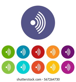 Wireless network symbol in simple style isolated on white background vector illustration