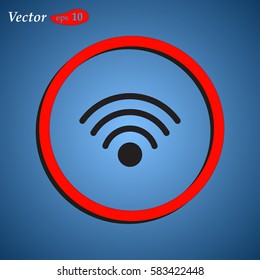 Wireless Network Symbol. Web design style.