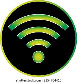 Wireless Network Symbol, Wifi sign for wireless connection, data transfer and communication