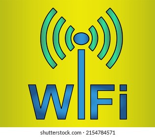 Wireless Network Symbol, Wifi sign for wireless connection, data transfer and communication