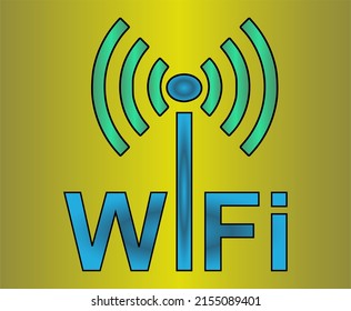Wireless Network Symbol, Wifi sign for wireless connection, data transfer and communication