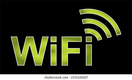 Wireless Network Symbol, Wifi sign for wireless connection, data transfer and communication