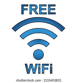 Wireless Network Symbol, Wifi sign for wireless connection, data transfer and communication