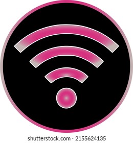 Wireless Network Symbol, Wifi sign for wireless connection, data transfer and communication