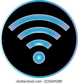 Wireless Network Symbol, Wifi sign for wireless connection, data transfer and communication