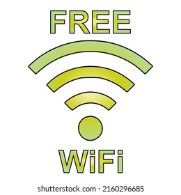 Wireless Network Symbol, Wifi sign for wireless connection, data transfer and communication