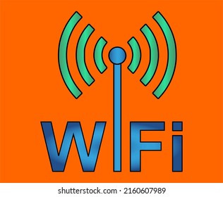 Wireless Network Symbol, Wifi sign for wireless connection, data transfer and communication