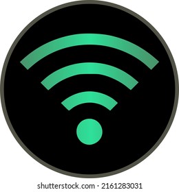 Wireless Network Symbol, Wifi sign for wireless connection, data transfer and communication