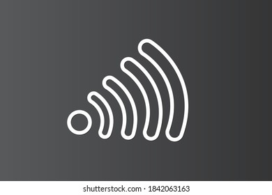 Wireless network vector icon for business and home on dark background