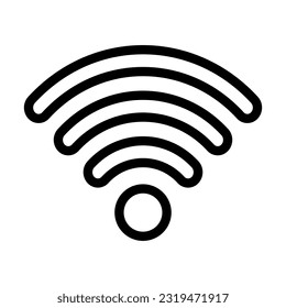 Wireless Network Vector Thick Line Icon For Personal And Commercial Use.

