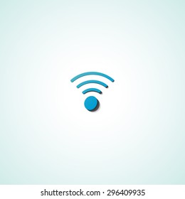 Wireless network web icon on white background