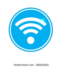 Wireless Network wifi icon, vector illustration