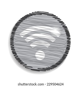 Wireless Network wifi icon, vector illustration