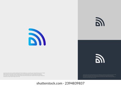 Wireless networking, wifi icon, symbol. logo design template

