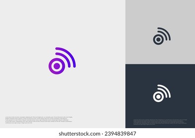 Wireless networking, wifi icon, symbol. logo design template
