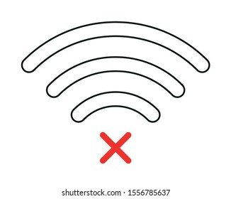 Wireless No Internet Connection Signal Icon