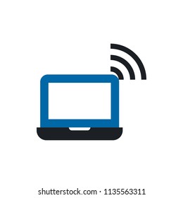 wireless notebook vector icon