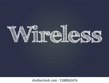 Wireless notice on modern background Vector illustration for design