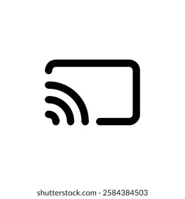 Wireless payment card icon vector