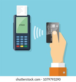 Wireless Payment vector illustration in flat style