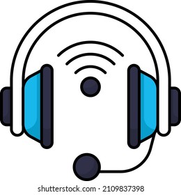 wireless pc gaming headset with mic Concept Vector Icon Design, E-sports or mind sport Symbol, Digital sports Equipment Sign, Video games hardware Stock illustration
