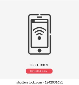 Wireless with phone icon vector