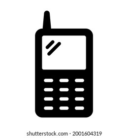 Icono vector de teléfono inalámbrico- Ilustración vectorial de alta calidad estilo glifo.