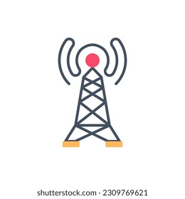 Symbol für die drahtlose Übertragung in Vektorgrafik. Illustration