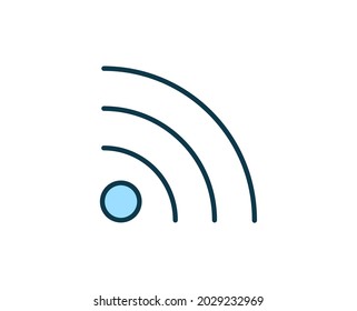 Wireless premium line icon. Simple high quality pictogram. Modern outline style icons. Stroke vector illustration on a white background. 