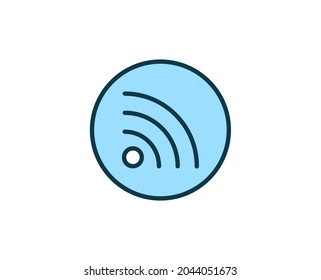 Wireless premium line icon. Simple high quality pictogram. Modern outline style icons. Stroke vector illustration on a white background. 