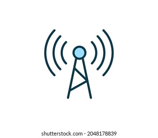 Wireless Premium Line Symbol Einfaches hochwertiges Piktogramm. Moderne Kontursymbole. Schlagt Vektorgrafik auf weißem Hintergrund. 