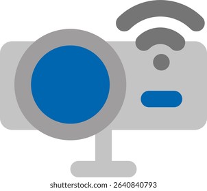 wireless projector icon flat style design