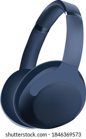 Ilustración vectorial de auriculares realistas inalámbricos