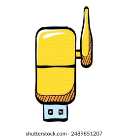 Icono de semitono de receptor inalámbrico dibujado a mano Ilustración vectorial de color