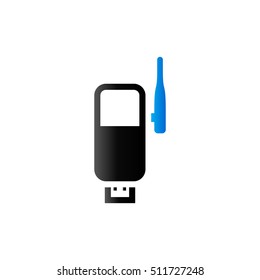 Wireless receiver icon in duo tone color. Internet connection router