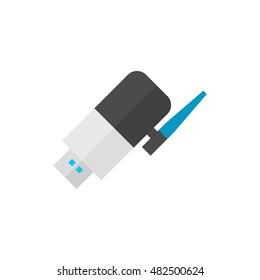 Wireless receiver icon in flat color style. Internet connection router signal