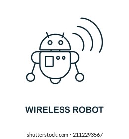 Wireless Robot icon. Line element from internet technology collection. Linear Wireless Robot icon sign for web design, infographics and more.