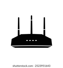 Wireless router flat glyph and symbol design