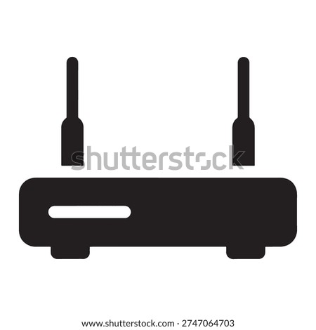 Wireless router flat icon for web and marketing