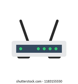 Wireless router flat icon. You can be used Wireless router icon for several purposes like: websites, UI, UX, print templates, promotional materials, info-graphics, web and mobile phone apps.