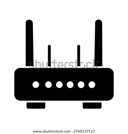 Wireless Router Four Antennas Icon