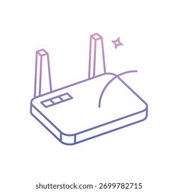 Wireless Router icon clean and modern vector illustration